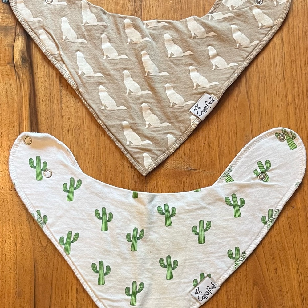 Copper Pearl bibs - set of 3